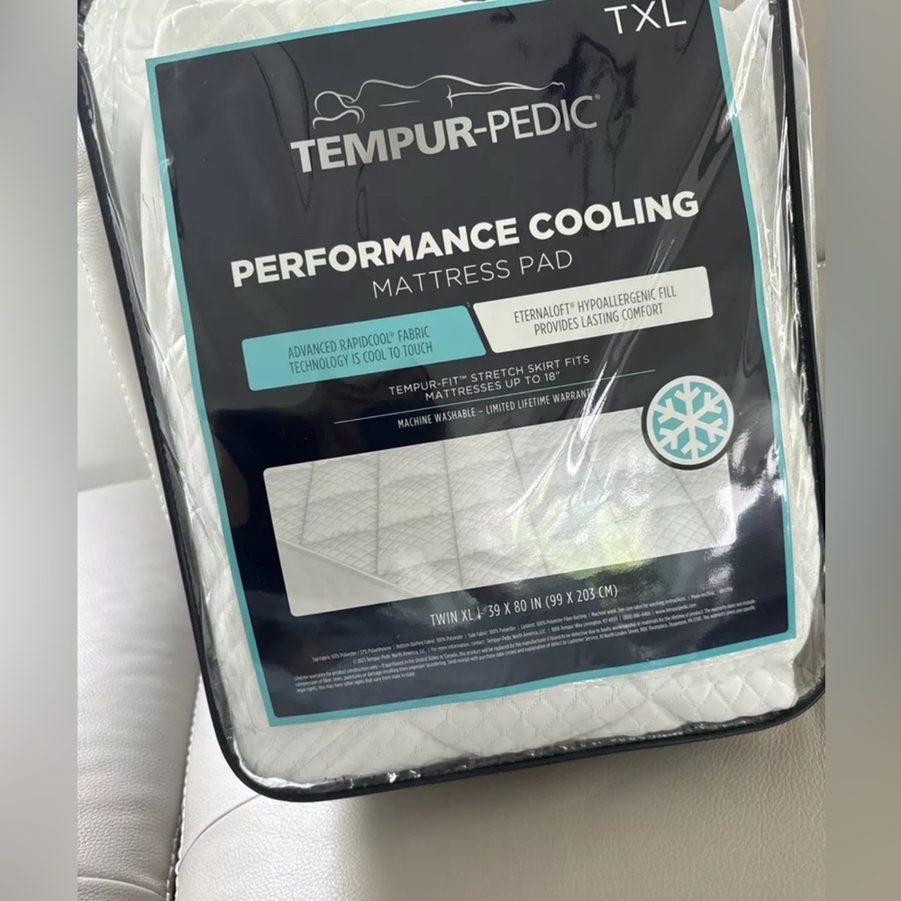 TEMPUR PEDIC White Tempurpedic Performance Cooling Pad